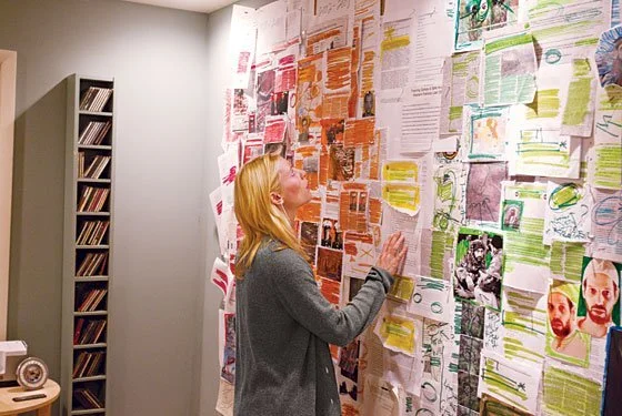 Carrie from Homeland lost in her wall of crazy
